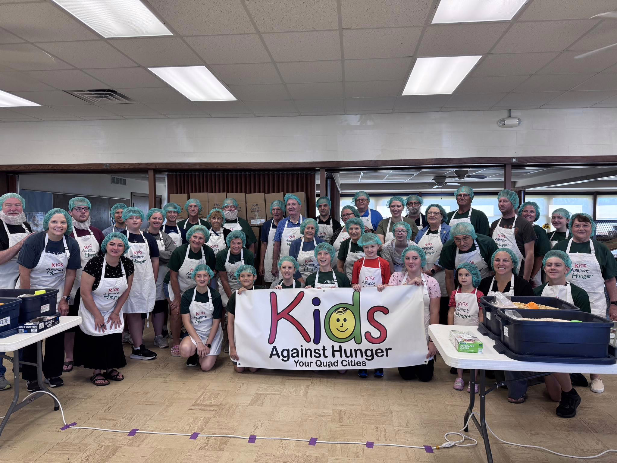 Serving with Kids Against Hunger